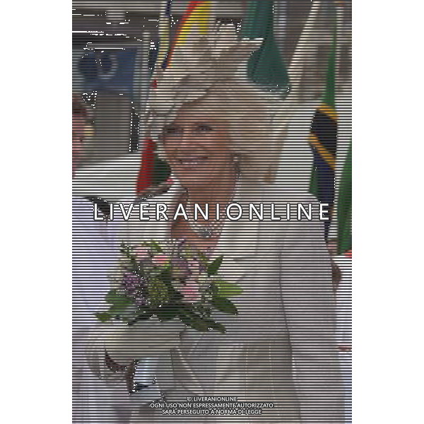 Camilla, The Duchess of Cornwall leaving the annual Commonwealth Observance in Westminster Abbey, London. 10th March 2014. AG ALDO LIVERANI SAS ONLY ITALY