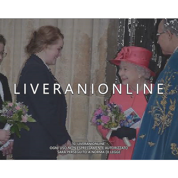 Queen Elizabeth II leaving the annual Commonwealth Observance in Westminster Abbey, London. 10th March 2014. AG ALDO LIVERANI SAS ONLY ITALY