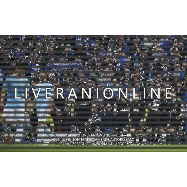 (140310) -- MANCHESTER, March 10, 2014 () -- James Perch (2nd, R) of Wigan celebrates scoring their team\'s second goal with teammates during FA Cup quarterfinal match between Manchester City and Wigan at Etihad Stadium in Manchester, Britain on March 9, 2014. Wigan won 2-1. (/Wang Lili) FOR EDITORIAL USE ONLY. NOT FOR SALE FOR MARKETING OR ADVERTISING CAMPAIGNS. NO USE WITH UNAUTHORIZED AUDIO, VIDEO, DATA, FIXTURE LISTS, CLUBLEAGUE LOGOS OR LIVE SERVICES. ONLINE IN-MATCH USE LIMITED TO 45 IMAGES, NO VIDEO EMULATION. NO USE IN BETTING, GAMES OR SINGLE CLUBLEAGUEPLAYER PUBLICATIONS. AG ALDO LIVERANI SAS ONLY ITALY