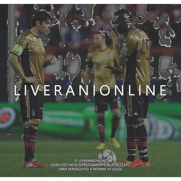 UEFA Champions League 2013/2014 Ottavi di Finale Ritorno Madrid - 11.03.2014 Atletico Madrid-Milan Nella Foto:delusione balotelli kaka\' /Ph.Vitez-Ag. Aldo Liverani