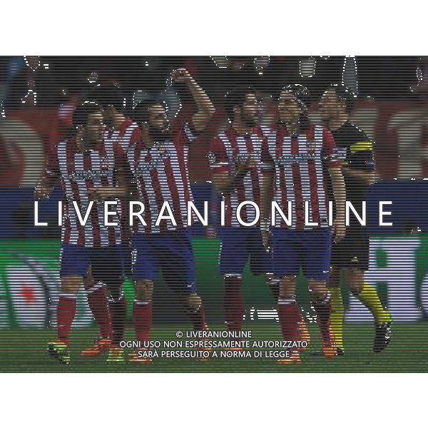 UEFA Champions League 2013/2014 Ottavi di Finale Ritorno Madrid - 11.03.2014 Atletico Madrid-Milan Nella Foto:arda turan esulta /Ph.Vitez-Ag. Aldo Liverani