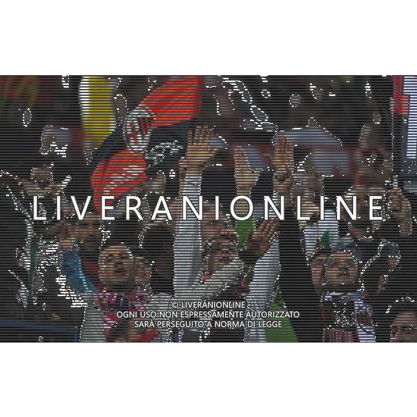 UEFA Champions League 2013/2014 Ottavi di Finale Ritorno Madrid - 11.03.2014 Atletico Madrid-Milan Nella Foto:Tifosi Milan /Ph.Vitez-Ag. Aldo Liverani