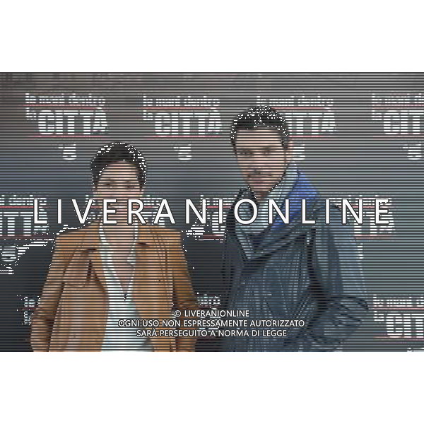photocall sceneggiato\'Dentro la cittˆ\' nella foto:Simona Cavallari,Giuseppe Zeno foto A.Gazzaniga/Ag.Liverani