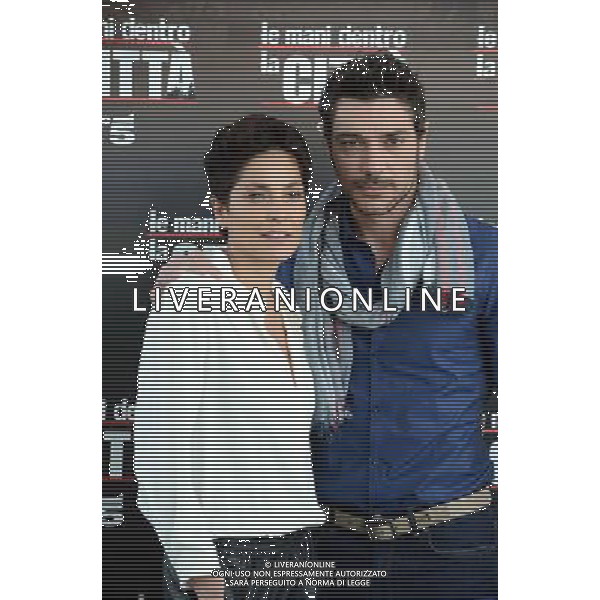 photocall sceneggiato\'Dentro la cittˆ\' nella foto:Simona Cavallari,Giuseppe Zeno foto A.Gazzaniga-AG ALDO LIVERAN 