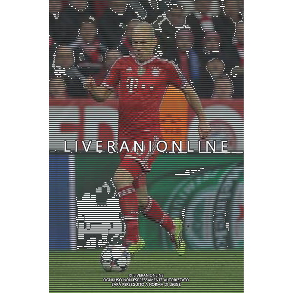 Arjen Robben #10 (FC Bayern Muenchen) during the UEFA Champions League Round of 16, 2nd Leg match between FC Bayern Munich and Arsenal FC at the Allianz Arena in Muenchen, Germany on 2014/03/11. EXPA Pictures © 2014, PhotoCredit: EXPA/ Eibner-Pressefoto/ Kolbert *****ATTENTION - OUT of GER***** ©photoshot/AGENZIA ALDO LIVERANI SAS - ITALY ONLY - Bayern Monaco vs Arsenal UEFA Champions League Ottavi di 16 all\'Allianz Arena di Monaco di Baviera, in Germania 11 marzo 2014