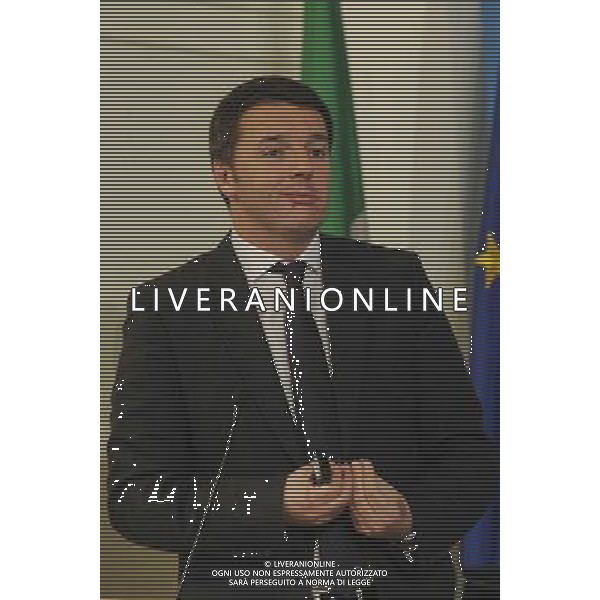 Roma - 12/03/2014 - Palazzo Chigi - Conferenza stampa dopo il Consiglio dei Ministri - nella foto: Matteo Renzi /Ph. Fabrizio Corradetti - Ag. Aldo Liverani sas