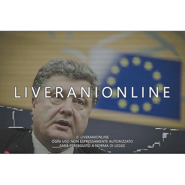 Petro Oleksiyovych Poroshenko Member of the Parliament of Ukraine and one of the Ukrainian opposition leaders holds press conference on The situation in Ukraine at European Parliament headquarters in Strasbourg, France on 12.03.2014 AG ALDO LIVERANI SAS ONLY ITALY
