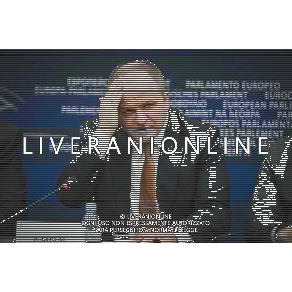 Meber of European Parliament Chair of the Delegation to the EU-Ukraine Parliamentary Cooperation Committee Pawel Kowal holds press conference on The situation in Ukraine at European Parliament headquarters in Strasbourg, France on 12.03.2014 AG ALDO LIVERANI SAS ONLY ITALY