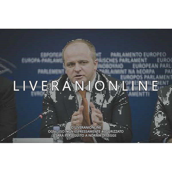 Meber of European Parliament Chair of the Delegation to the EU-Ukraine Parliamentary Cooperation Committee Pawel Kowal holds press conference on The situation in Ukraine at European Parliament headquarters in Strasbourg, France on 12.03.2014 AG ALDO LIVERANI SAS ONLY ITALY