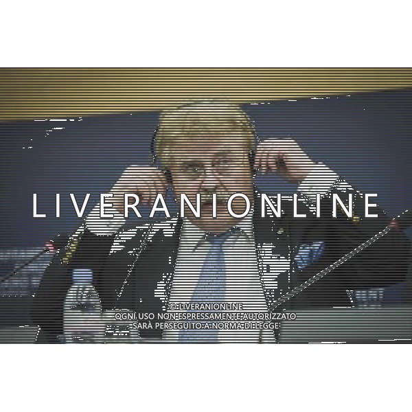 Elmar Brok, Chairman of the Foreign Affairs Committee holds press conference on The situation in Ukraine at European Parliament headquarters in Strasbourg, France on 12.03.2014 AG ALDO LIVERANI SAS ONLY ITALY