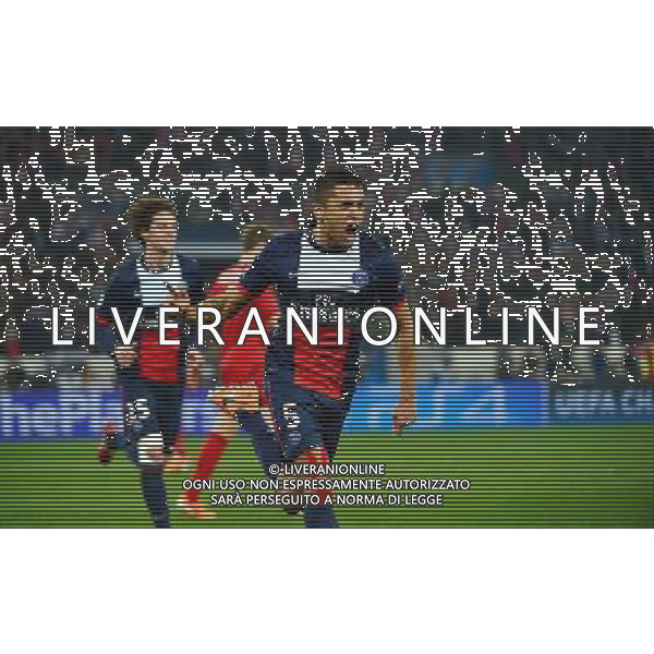 Joie MARQUINHOS - 12.03.2014 - Paris Saint Germain / Bayer Leverkusen - 1/8Finale Champions League Photo : Dave Winter / Icon Sport AG ALDO LIVERANI SAS ONLY ITALY
