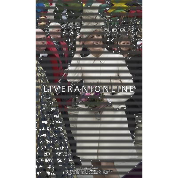 THE QUEEN THE DUKE OF EDINBURGH THE PRINCE OF WALES , THE DUCHESS OF CORNWALL, AND THE EARL AND COUNTESS OF WESSEX ATTENDED THE COMMONWEALTH OBSERVANCE AT WESTMINSTER ABBEY . ©photoshot/AGENZIA ALDO LIVERANI SAS - ITALY ONLY - REALI INGLESI: La regina Elisabetta al ricevimento del Commonwealth, a Marlborough House nel centro di Londra.