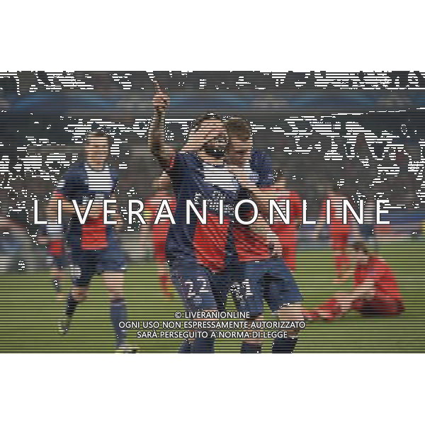 Joie Ezequiel LAVEZZI - 12.03.2014 - Paris Saint Germain / Bayer Leverkusen - 1/8Finale Champions League Photo : SPPress / Icon Sport AG ALDO LIVERANI SAS ONLY ITALY