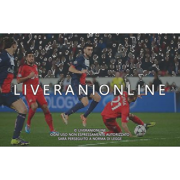 Javier PASTORE / Omer TOPRAK - 12.03.2014 - Paris Saint Germain / Bayer Leverkusen - 1/8Finale Champions League Photo : Dave Winter / Icon Sport AG ALDO LIVERANI SAS ONLY ITALY