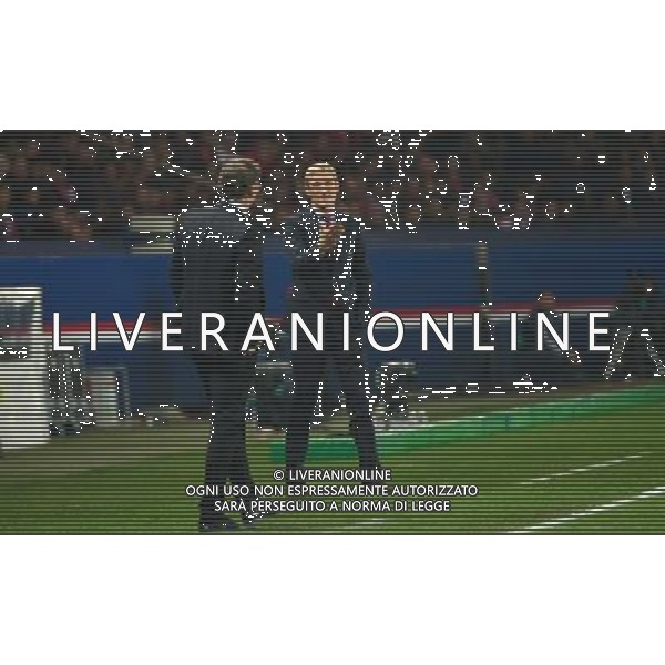 Sami HYYPIA / Laurent BLANC - 12.03.2014 - Paris Saint Germain / Bayer Leverkusen - 1/8Finale Champions League Photo : Dave Winter / Icon Sport AG ALDO LIVERANI SAS ONLY ITALY