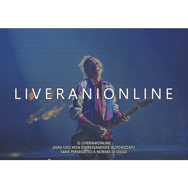 (140312) -- SHANGHAI, March 12, 2014 () -- Keith Richards of The Rolling Stones performs during their concert at Mercedez-Benz Arena in Shanghai, China, March 12, 2014. (/Xiao Xiao)(sss) ©photoshot/AGENZIA ALDO LIVERANI SAS - ITALY ONLY - Concerto dei Rolling Stones al Mercedes-Benz Arena di Shanghai, in Cina, 12 marzo 2014.