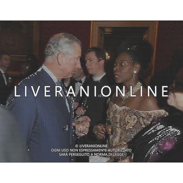 11/03/2014 Prince Charles Prince of Wales and Floella Benjamin during a pre-dinner Reception hosted by the Royal Commonwealth Society for Commonwealth High Commissioners at St James\'s Palace in London ©photoshot/AGENZIA ALDO LIVERANI SAS - ITALY ONLY - REALI INGLESI: Il Principe Carlo e Camilla Duchessa di Cornovaglia al ricevimento del Commonwealth, a Marlborough House a Londra.