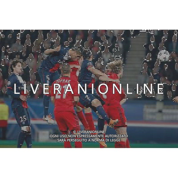 Goal MARQUINHOS - 12.03.2014 - Paris Saint Germain / Bayer Leverkusen - 1/8Finale Retour Champions League Photo : Johnny Fidelin / Icon Sport AG ALDO LIVERANI SAS ONLY ITALY