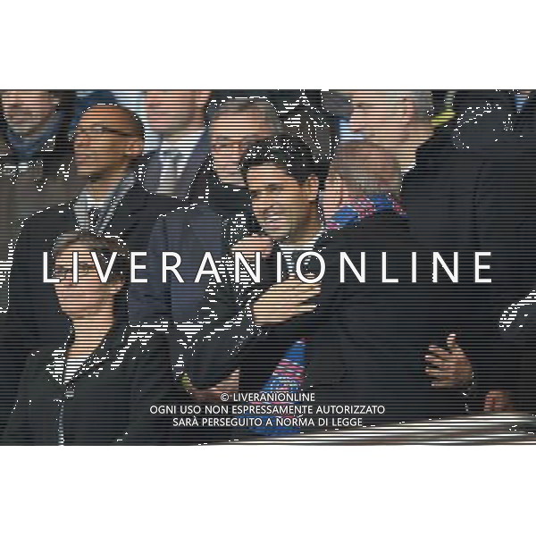 Valerie FOURNEYRON / Nasser AL KHELAIFI / Bertrand DELANOE - 12.03.2014 - Paris Saint Germain / Bayer Leverkusen - 1/8Finale Champions League Photo : SPPress / Icon Sport AG ALDO LIVERANI SAS ONLY ITALY