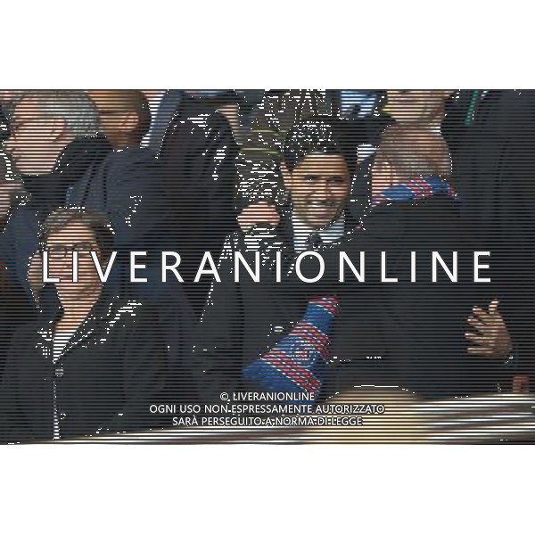 Valerie FOURNEYRON / Nasser AL KHELAIFI / Bertrand DELANOE - 12.03.2014 - Paris Saint Germain / Bayer Leverkusen - 1/8Finale Champions League Photo : SPPress / Icon Sport AG ALDO LIVERANI SAS ONLY ITALY