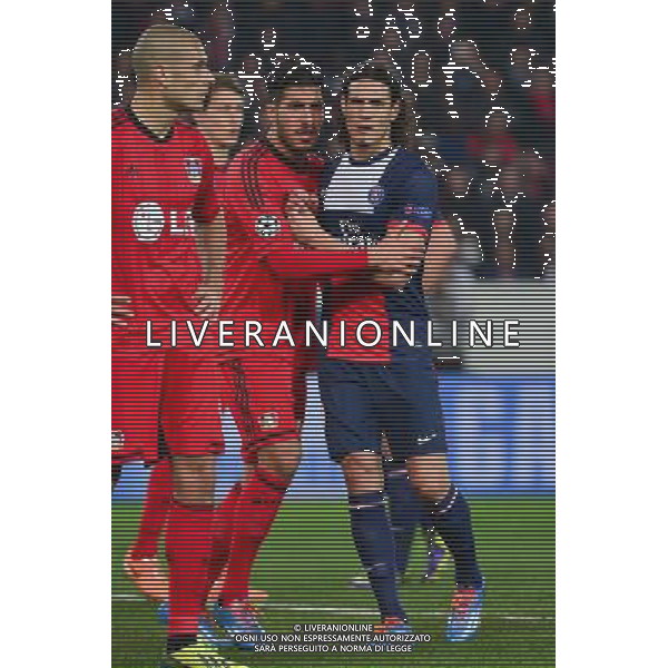 Edinson CAVANI / Emre CAN - 12.03.2014 - Paris Saint Germain / Bayer Leverkusen - 1/8Finale Champions League Photo : Dave Winter / Icon Sport AG ALDO LIVERANI SAS ONLY ITALY