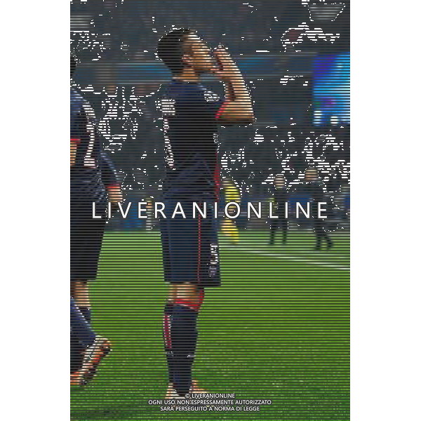 Joie MARQUINHOS - 12.03.2014 - Paris Saint Germain / Bayer Leverkusen - 1/8Finale Champions League Photo : Dave Winter / Icon Sport AG ALDO LIVERANI SAS ONLY ITALY