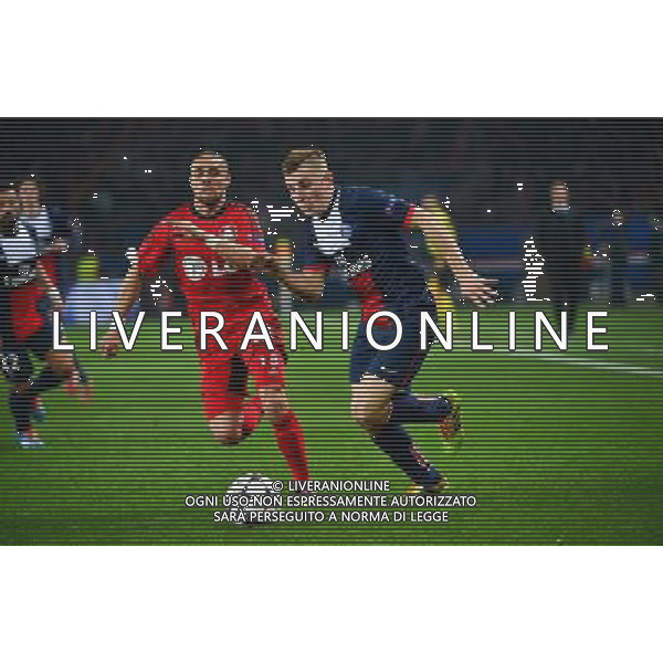 Lucas DIGNE / Sidney SAM - 12.03.2014 - Paris Saint Germain / Bayer Leverkusen - 1/8Finale Champions League Photo : Dave Winter / Icon Sport AG ALDO LIVERANI SAS ONLY ITALY