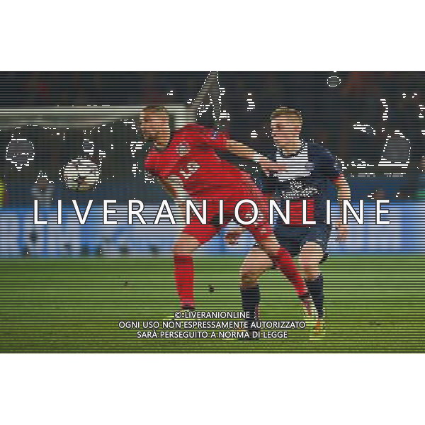Sidney SAM / Lucas DIGNE - 12.03.2014 - Paris Saint Germain / Bayer Leverkusen - 1/8Finale Champions League Photo : Dave Winter / Icon Sport AG ALDO LIVERANI SAS ONLY ITALY