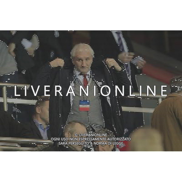 12.03.2014, Parc des Princes, Paris, FRA, UEFA CL, Paris Saint Germain vs Bayer 04 Leverkusen, Achtelfinale, Rueckspiel, im Bild Sportlicher Leiter Rudi Voeller (Bayer 04 Leverkusen) enttaeuscht, niedergeschlagen, traurig, Emotion auf der Tribeune // during the UEFA Champions League Round of 16, 2nd Leg match between Paris Saint Germain and Bayer 04 Leverkusen at the Parc des Princes in Paris, France on 2014/03/12. EXPA Pictures © 2014, PhotoCredit: EXPA/ Eibner-Pressefoto/ Schueler *****ATTENTION - OUT of GER***** ©photoshot/AGENZIA ALDO LIVERANI SAS - ITALY ONLY - Paris Saint Germain vs Bayer Leverkusen 04 UEFA Champions League Ottavi di 16, a Parigi, Francia 12 marzo 2014