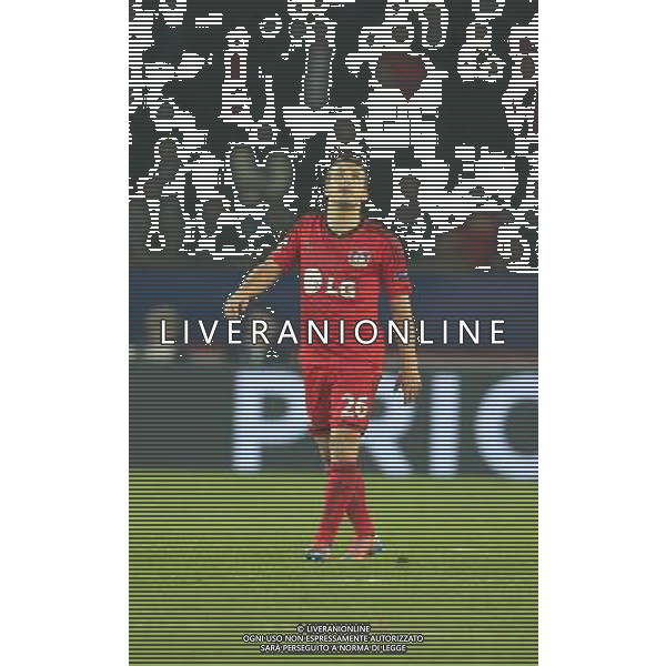 12.03.2014, Parc des Princes, Paris, FRA, UEFA CL, Paris Saint Germain vs Bayer 04 Leverkusen, Achtelfinale, Rueckspiel, im Bild Giulio Donati #26 (Bayer 04 Leverkusen) enttaeuscht, niedergeschlagen, traurig, Emotion // during the UEFA Champions League Round of 16, 2nd Leg match between Paris Saint Germain and Bayer 04 Leverkusen at the Parc des Princes in Paris, France on 2014/03/12. EXPA Pictures © 2014, PhotoCredit: EXPA/ Eibner-Pressefoto/ Schueler *****ATTENTION - OUT of GER***** ©photoshot/AGENZIA ALDO LIVERANI SAS - ITALY ONLY - Paris Saint Germain vs Bayer Leverkusen 04 UEFA Champions League Ottavi di 16, a Parigi, Francia 12 marzo 2014