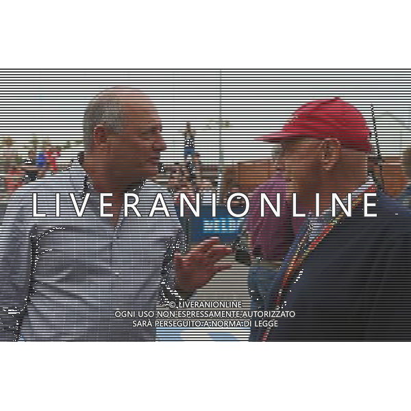 (L to R): Ron Dennis (GBR) McLaren Executive Chairman with Niki Lauda (AUT) Mercedes Non-Executive Chairman. 15.03.2014. Formula 1 World Championship, Rd 1, Australian Grand Prix, Albert Park, Melbourne, Australia, Qualifying Day. - www.xpbimages.com, EMail: requests@xpbimages.com - copy of publication required for printed pictures. Every used picture is fee-liable. © Copyright: Batchelor / XPB Images AG ALDO LIVERANI SAS ONLY ITALY
