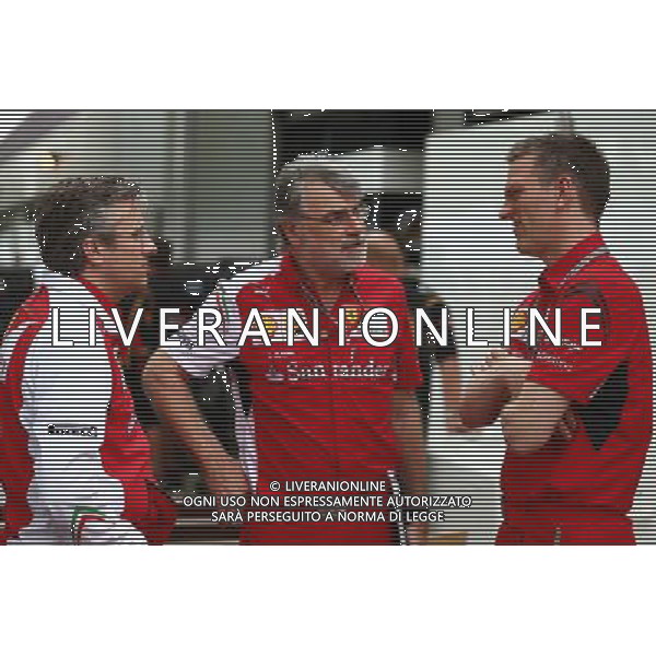 (L to R): Pat Fry (GBR) Ferrari Deputy Technical Director and Head of Race Engineering with Dieter Gundel, Ferrari Electronics, and James Allison (GBR) Ferrari Chassis Technical Director. 15.03.2014. Formula 1 World Championship, Rd 1, Australian Grand Prix, Albert Park, Melbourne, Australia, Qualifying Day. - www.xpbimages.com, EMail: requests@xpbimages.com - copy of publication required for printed pictures. Every used picture is fee-liable. © Copyright: Batchelor / XPB Images AG ALDO LIVERANI SAS ONLY ITALY