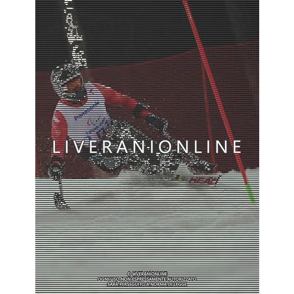 (140314) -- SOCHI, March 14, 2014 () -- Igor Sikorski of Poland competes during the alpine skiing men\'s slalom 2nd run - sitting competition at the 2014 Paralympic Winter Games in Sochi, Russia on March 13, 2014. (/Dai Tianfang) (hy) ©PHOTOSHOT/AGENZIA ALDO LIVERANI SAS - ITALY ONLY - OLIMPIADI - Giochi invernali Paralimpici di Sochi, Russia 13 marzo 2014