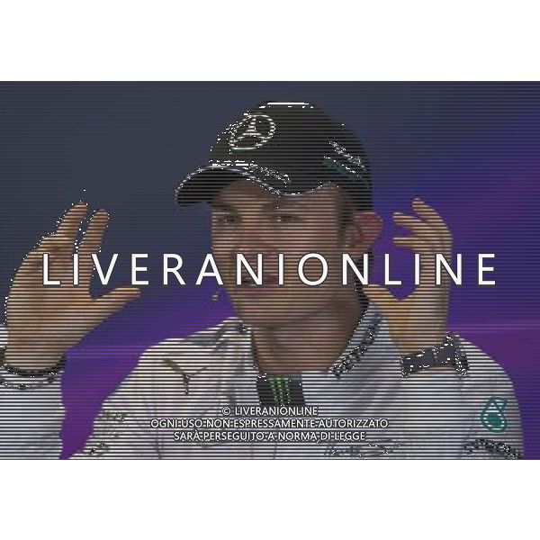 (140315) -- MELBOURNE, March 15, 2014 (Xinhua) -- Mercedes Formula One driver Nico Rosberg of Germany attends a news conference after the qualifying session for the Australian Formula One Grand Prix in Melbourne, Australia, March 15, 2014. (Xinhua/Bai Xue) AG ALDO LIVERANI SAS ONLY ITALY