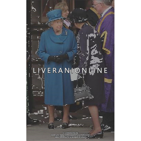  HRH the Queen and the Duke of Edinburgh visit the Royal Holloway University, on Friday March 14, 2014. ©photoshot/AGENZIA ALDO LIVERANI SAS - ITALY ONLY - REALI INGLESI: la Regina Elisabetta II, in visita alla Royal Holloway, University di Londra