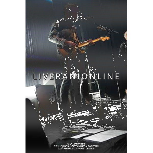 Alex Kapranos of Glasgow band Franz Ferdinand performing at the first of two shows at The Roundhouse, London, England, UK on 14th March 2014. AG ALDO LIVERANI SAS ONLY ITALY