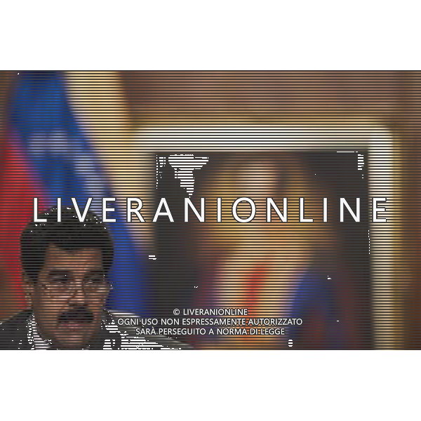 (140315) -- CARACAS, March 15, 2014 (Xinhua) -- Venezuela\'s President Nicolas Maduro participates in a press conference at Miraflores Palace in Caracas, capital of Venezuela, on March 14, 2014. (Xinhua/Boris Vergara) (vf) (sp) AG ALDO LIVERANI SAS ONLY ITALY