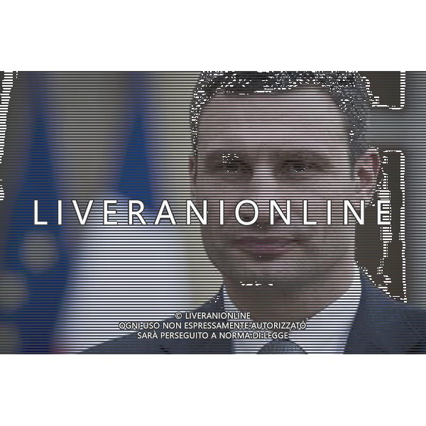 (140308) -- PARIS, March 8, 2014 () -- Ukrainian opposition leader and former world boxing champion Vitali Klitschko speaks to media prior to a meeting with French President Francois Hollande at the Elysee Palace in Paris, France, on March 7, 2014. The meeting took place after an extraordinary EU leaders meeting in Brussels regarding the situation in Ukraine. (/Etienne Laurent) ©PHOTOSHOT/AGENZIA ALDO LIVERANI SAS - ITALY ONLY - EDITORIAL USE ONLY