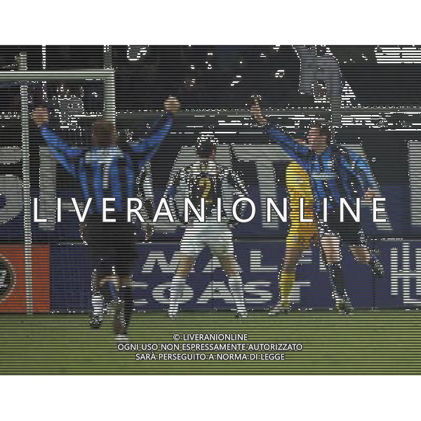 Atalanta - Juventus coppa italia tim cup 19/11/2004 nella foto esultanza di lazzari dopo il gol foto andry/agenzia aldo liverani