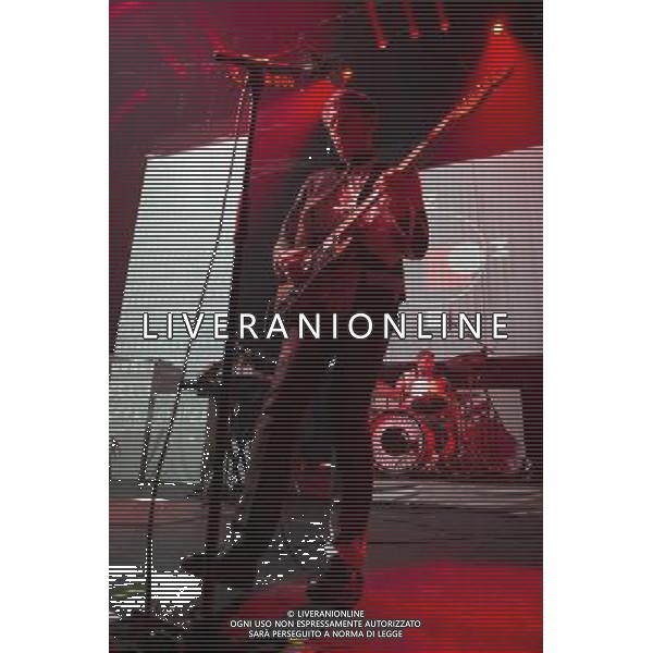 Alex Kapranos of Glasgow band Franz Ferdinand performing at the first of two shows at The Roundhouse, London, England, UK on 14th March 2014. AG ALDO LIVERANI SAS ONLY ITALY