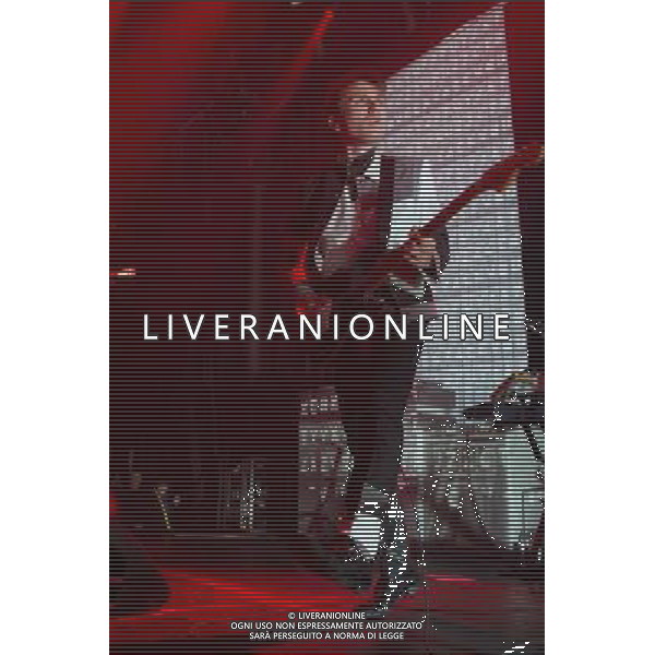 Alex Kapranos of Glasgow band Franz Ferdinand performing at the first of two shows at The Roundhouse, London, England, UK on 14th March 2014. AG ALDO LIVERANI SAS ONLY ITALY