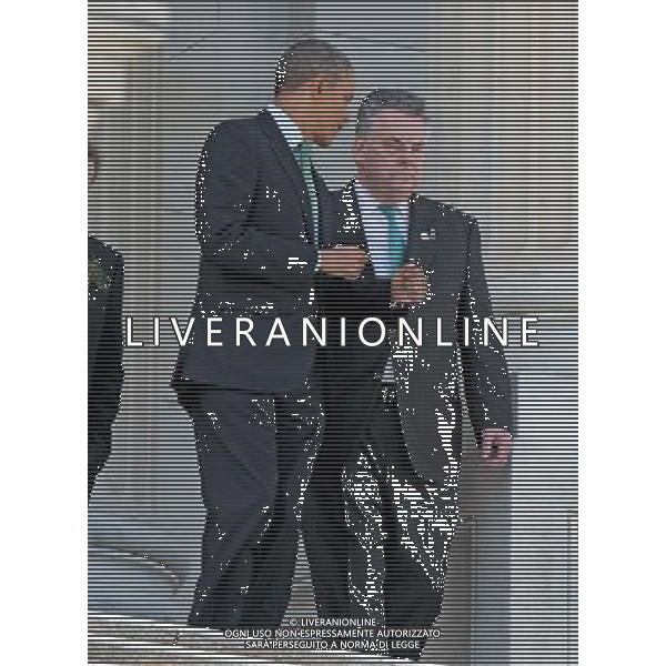 United States President Barack Obama and U.S. Representative Peter T. King (Republican of New York) are pictured after a St. Patrick\'s Day luncheon hosted by Members of Congress also attended by Prime Minister Enda Kenny of Ireland in the U.S. Capitol in Washington†D.C., USA, 14 March 2014. AG ALDO LIVERANI SAS ONLY ITALY