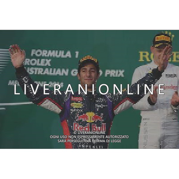 2nd place Daniel Ricciardo (AUS) Red Bull Racing. 16.03.2014. Formula 1 World Championship, Rd 1, Australian Grand Prix, Albert Park, Melbourne, Australia, Race Day. - www.xpbimages.com, EMail: requests@xpbimages.com - copy of publication required for printed pictures. Every used picture is fee-liable. © Copyright: Batchelor / XPB Images AG ALDO LIVERANI SAS ONLY ITALY
