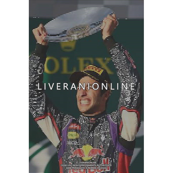 2nd place Daniel Ricciardo (AUS) Red Bull Racing. 16.03.2014. Formula 1 World Championship, Rd 1, Australian Grand Prix, Albert Park, Melbourne, Australia, Race Day. - www.xpbimages.com, EMail: requests@xpbimages.com - copy of publication required for printed pictures. Every used picture is fee-liable. © Copyright: Batchelor / XPB Images AG ALDO LIVERANI SAS ONLY ITALY