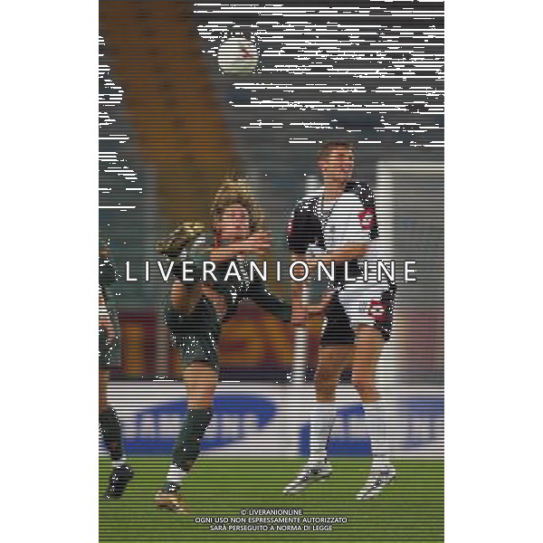 Roma 19/11/2004 andata di Coppa Italia Roma-Siena 1-2 nella foto: Tore Andre Flo e Leandro Damien Cufre\' foto Ag.Aldo Liverani 