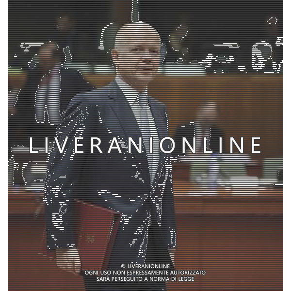 British Foreign Secretary William Hague arrives for theEuropean Union Foreign Ministers council on the situation in Ukraine at European Council headquarters in Brussels, Belgium on 17.03.2014 EU foreign ministers are due to discuss further sanctions against Russia after a Moscow-backed referendum in Crimea backed a split from Ukraine. The 28-member bloc is considering a visa ban and an asset freeze against a number of Russian officials. More than 95 percent of Crimean voters backed joining Russia, local officials said. by Wiktor Dabkowski AG ALDO LIVERANI SAS ONLY ITALY