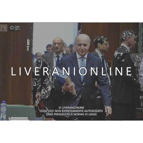 (140317) -- BRUSSELS, March 17, 2014 () -- French Foreign Affairs minister Laurent Fabius arrives before a EU foreign ministers meeting at the EU Headquarters in Brussels, capital of Belgium, March 17, 2014. (/Ye Pingfan) AG ALDO LIVERANI SAS ONLY ITALY