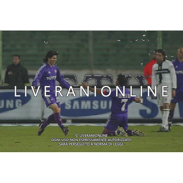 Fiorentina - Parma coppa italia tim cup 20/11/2004 nella foto esultanza di valdes e angelo di livio foto gianni nucci/agenzia aldo liverani