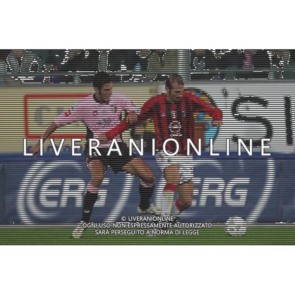 Palermo - milan coppa italia tim cup 20/11/2004 nella foto fabio grosso e pancaro giuseppe foto terruso/agenzia aldo liverani