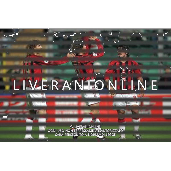 Palermo - milan coppa italia tim cup 20/11/2004 nella foto esultanza di hernan crespo foto terruso/agenzia aldo liverani